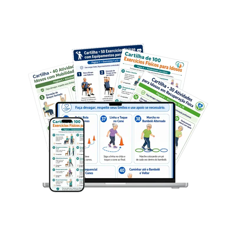 Kit +1000 atividades e exercícios adaptados para idosos