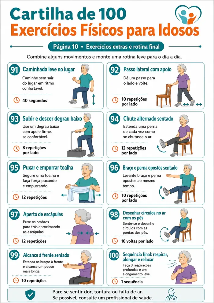 Página do kit: Exercícios extras e rotina final
