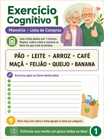Página do kit: atividade cognitiva